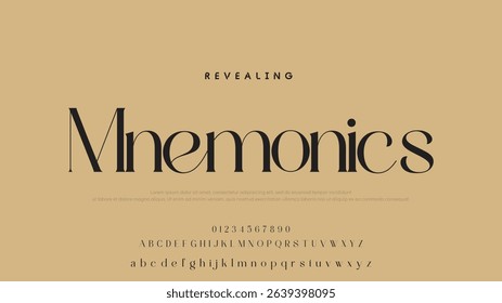 Minimal luxury font alphabet logo. Typography beauty fashion elegant minimalist serif italic fonts decorative wedding vintage retro logos. vector illustration