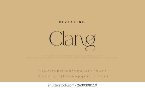 Minimal luxury font alphabet logo. Typography beauty fashion elegant minimalist serif italic fonts decorative wedding vintage retro logos. vector illustration