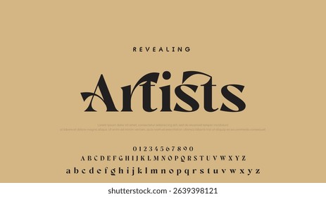 Minimal luxury font alphabet logo. Typography beauty fashion elegant minimalist serif italic fonts decorative wedding vintage retro logos. vector illustration