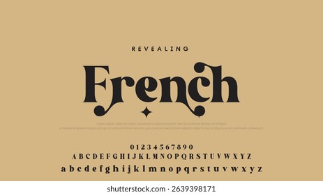 Minimal luxury font alphabet logo. Typography beauty fashion elegant minimalist serif italic fonts decorative wedding vintage retro logos. vector illustration