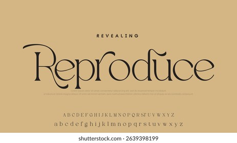 Minimal luxury font alphabet logo. Typography beauty fashion elegant minimalist serif italic fonts decorative wedding vintage retro logos. vector illustration