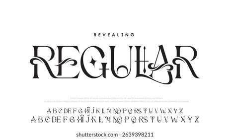 Minimal luxury font alphabet logo. Typography beauty fashion elegant minimalist serif italic fonts decorative wedding vintage retro logos. vector illustration