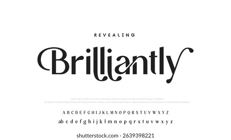 Minimal luxury font alphabet logo. Typography beauty fashion elegant minimalist serif italic fonts decorative wedding vintage retro logos. vector illustration