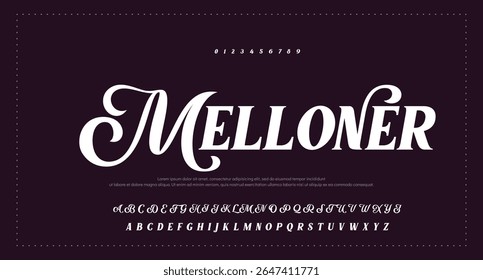 Logotipo de fonte de luxo mínimo alfabeto. Tipografia beleza moda elegante minimalista serif italic fontes decorativo casamento vintage retro logos. ilustração vetorial
