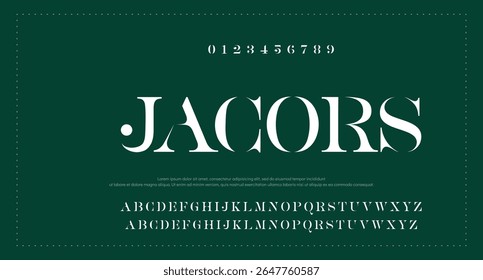 Logotipo de fonte de luxo mínimo alfabeto. Tipografia beleza moda elegante minimalista serif italic fontes decorativo casamento vintage retro logos. ilustração vetorial