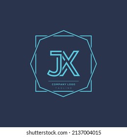 Minimal Luxury JX logo design, initial based vector icon illustrations.