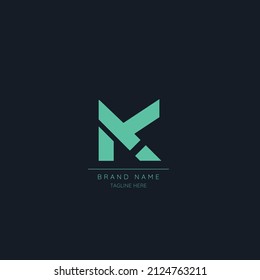Minimal Luxury K logo design, initial based vector icon illustrations.