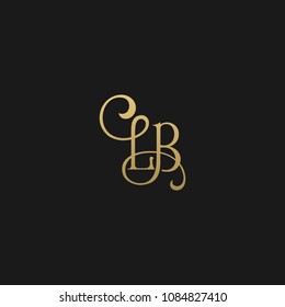 Minimal Luxury LB Initial Based Golden and Black color logo