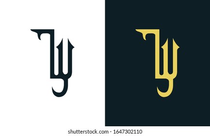 Minimal luxury line art letter TY logo. This logo icon incorporate with two Arabic letter in the creative way. It will be suitable for Royalty and Islamic related brand or company.