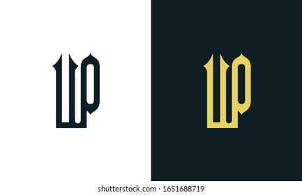 Minimal luxury line art letter UP logo. This logo icon incorporate with two Arabic letter in the creative way. It will be suitable for Royalty and Islamic related brand or company.