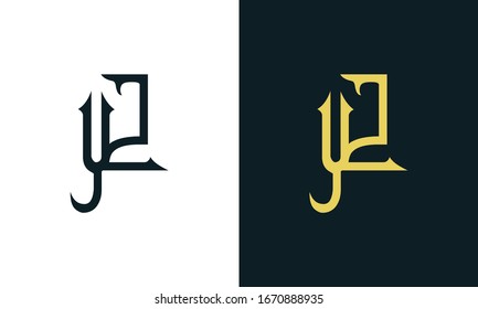 Minimal luxury line art letter YZ logo. This logo icon incorporate with two Arabic letter in the creative way. It will be suitable for Royalty and Islamic related brand or company.