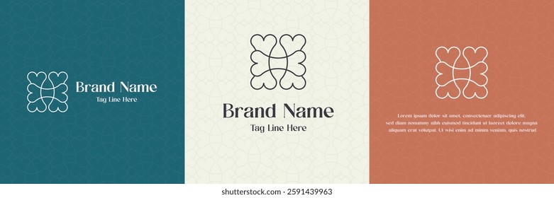 Minimal luxury logo. Elegant Monogram Style Line Art Minimalist Logo for Beauty, Luxury, or Fashion Brands