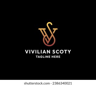 Minimal, Luxury and Modern VS SV Logo Design for your business