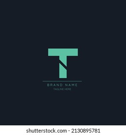 Minimal Luxury T logo design, initial based vector icon illustrations.