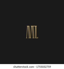 Minimal luxury unique classic elegant inital ML LM L M logotype letter icon logo