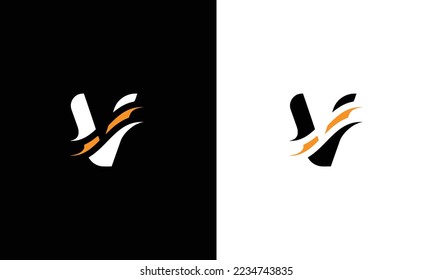 Minimal Luxury V Initial Based White and Black color logo
