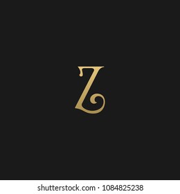 Minimal Luxury Z Initial Based Golden and Black color logo