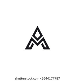 Minimales Logo-Design mit A- und M-Lettermark für Unternehmensvorlagen.