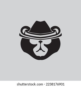A minimal mafia bear logo. An excellent logo suitable for any business.
