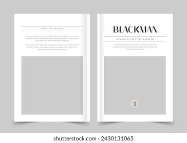 Minimal Magazine Cover Template, Fashion Magazine Cover, Cover Page