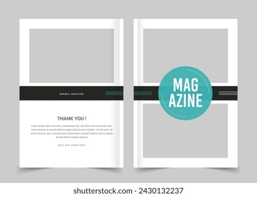 Minimal Magazine Cover Template, Fashion Magazine Cover, Cover Page