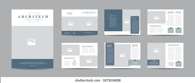 Minimal Magazine Design | Editorial Lookbook Layout | Fashion and Multipurpose portfolio | Photo Book Design - Shutterstock ID 1873034008