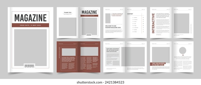 Minimal Magazine Template, Fashion Magazine