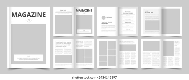 Minimal Magazine Template, Fashion Magazine