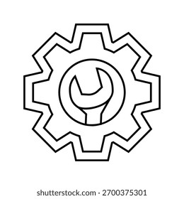 vetor de ícone de linha de manutenção mínima. sinal de manutenção mínima. símbolo de contorno isolado ilustração em preto