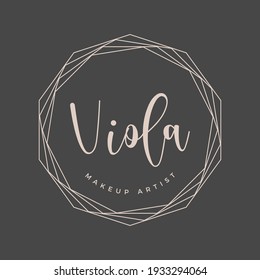 Minimal makeup artist logo template