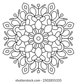 minimal mandala design for coloring book, henna design and wall art, creative and stylish mandala art
