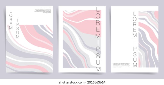 Los folletos de mármol son mínimos. Resumen de plantillas de afiches de mármol acuarela para identidad, moda o banner moderno, folleto. Fondo artístico de textura de mármol de cubierta. Afiches de color rojo vectorial, de color pastel mínimo.