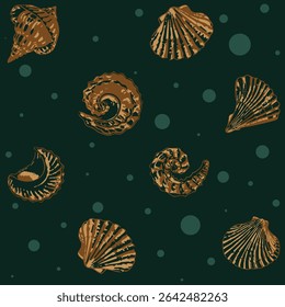 Mínimo marinho temático imprimível, com base escura padrão sem emenda. Ideias de fundo padrão aquático para têxtil, decoração de casa, banner, cartaz, brochura, papel de parede, embrulho de presente, laminados, tapete.