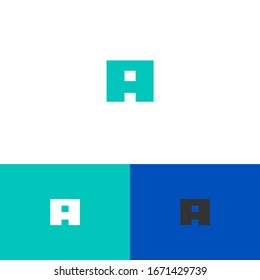 Minimal media logo design concept. Tech logomark illustration. Can representing chat, game, play, music, news, podcast, entertainment, travel.