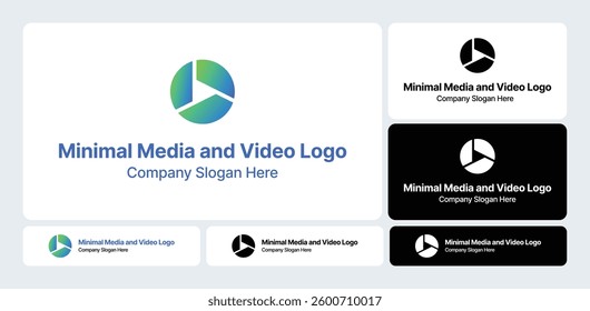 Minimal Media and Video Logo | Simple Multimedia Design