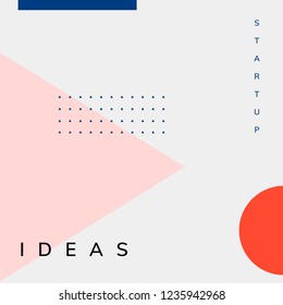Memphis minimal diseño de portador de afiches de inicio