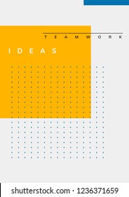 Minimal Memphis design teamwork poster vector