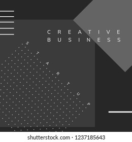 Minimal-Memphis-Start-Up-Business-Poster-Vektorgrafik