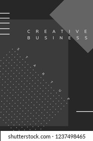 Minimal Memphis start-up business poster vector