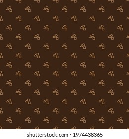 Minimal menswear seamless pattern with small triangle square circle elements ornament. Male or unisex fashion fabric print design. Geometric simple menswear seamless ornament, textile print design.
