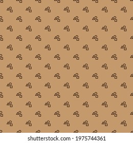 Minimal menswear seamless pattern with small triangle square circle elements ornament. Male or unisex fashion fabric print design. Geometric simple menswear seamless ornament, textile print design.
