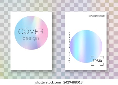 Minimal Mesh. Vintage Design. Abstract Background. Purple Color Cover. Isolated Metal Backdrop. Pearlescent Foil. Graphic Effect. Blue Minimal Mesh