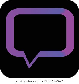 Ícone mínimo de mensagem ou comentário para aplicativos de comunicação e elementos de interface do usuário.

