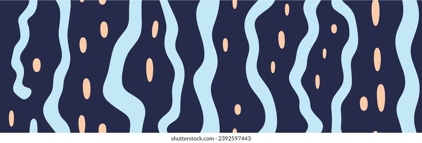 Fondo artístico mínimo de mediados de siglo. Diseño simple de patrones de superficie. Imprimir forma de pincel Textura de agua. Patrón ininterrumpido de Terrazzo.