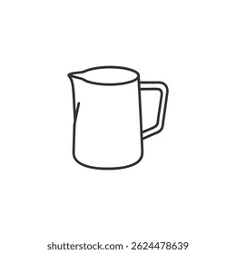 Minimal milk frothing pitcher line icon