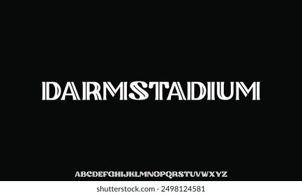 Minimal minimalist alphabet fonts. Typography technology vector illustration
