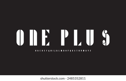 Minimal minimalist geometric font fashion typeface design