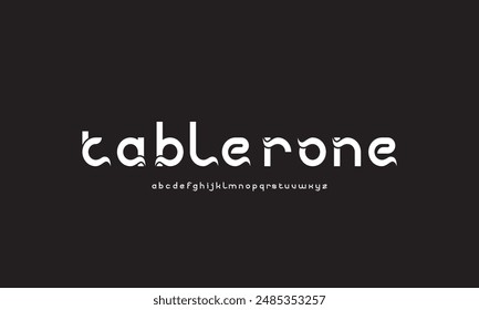 Minimal minimalist geometric font fashion typeface design