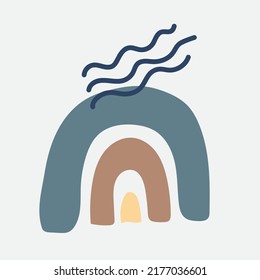 Minimalistische abstrakte Kunstform-Banner-Vorlage für Vektorgrafik-Vorlage