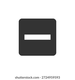 Minimal minus or remove symbol icon for user interface and control elements. Ideal for buttons, forms, dashboards, and application design.